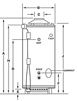 Commercial Flue Damper Millivolt-Powered Energy Saver Gas Water Heaters (DM-80T-180-3N)